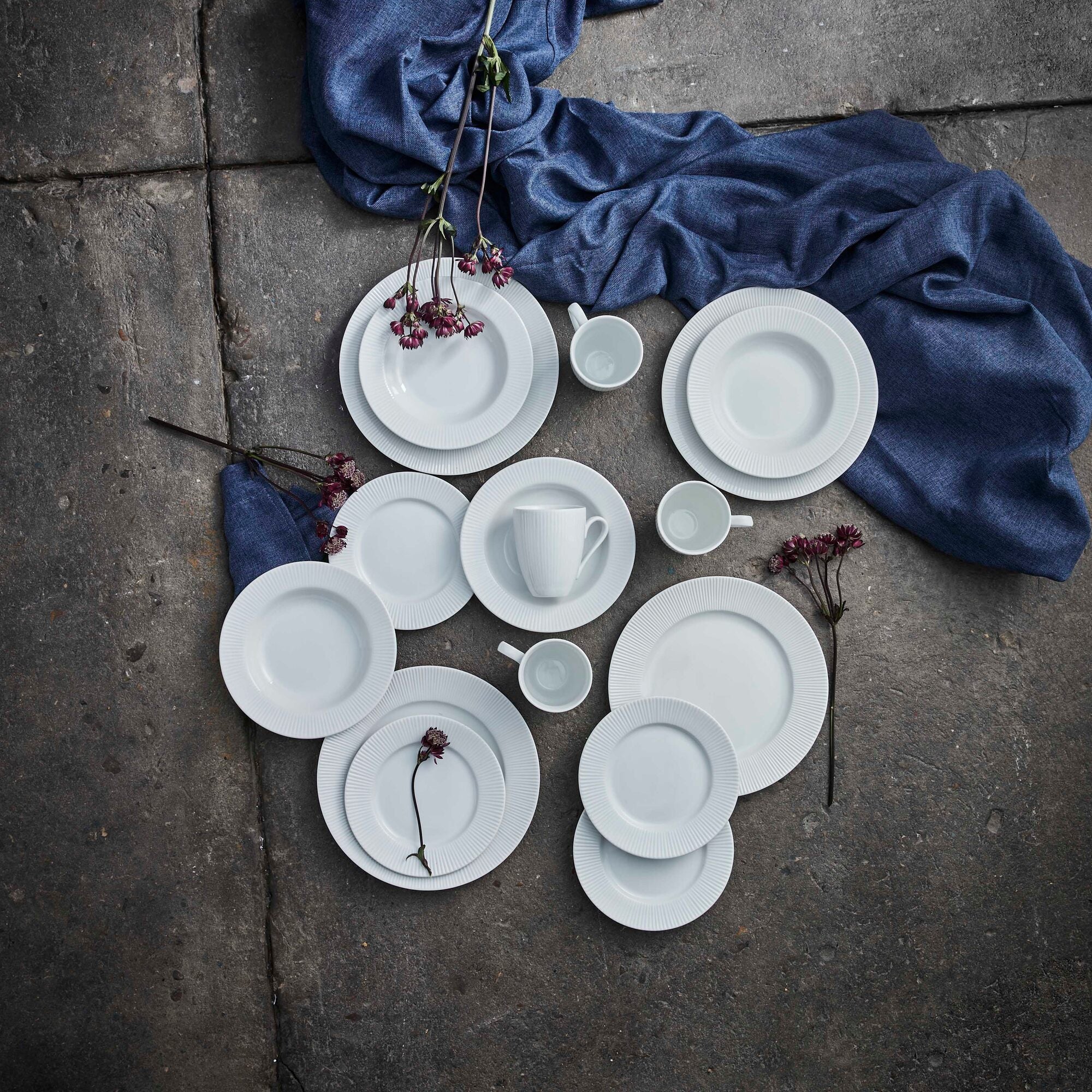 Groovy porcelæn frokosttallerken | Hvid - Image 4