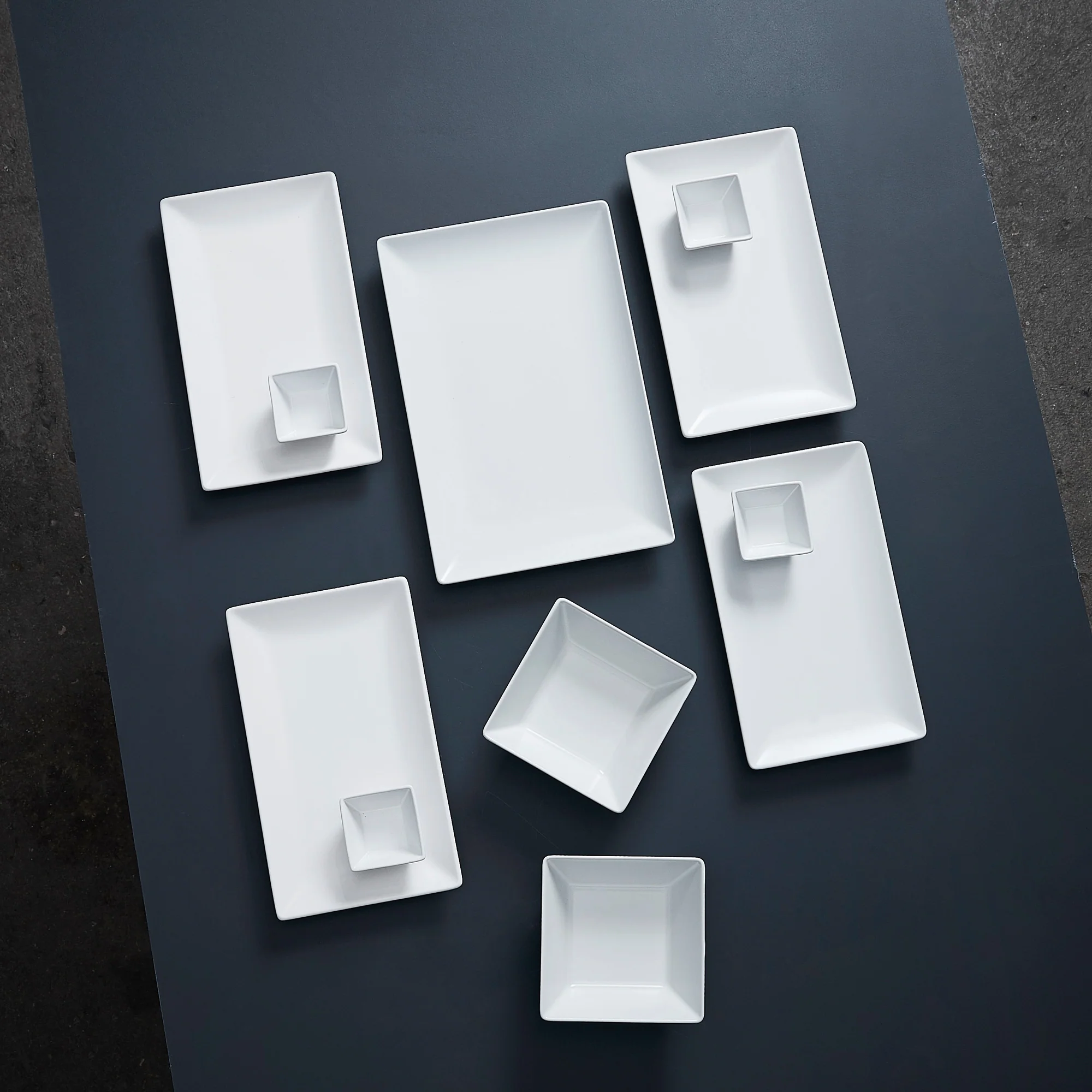 Quadro rektangulær tallerken 30 cm | Hvid - Image 3