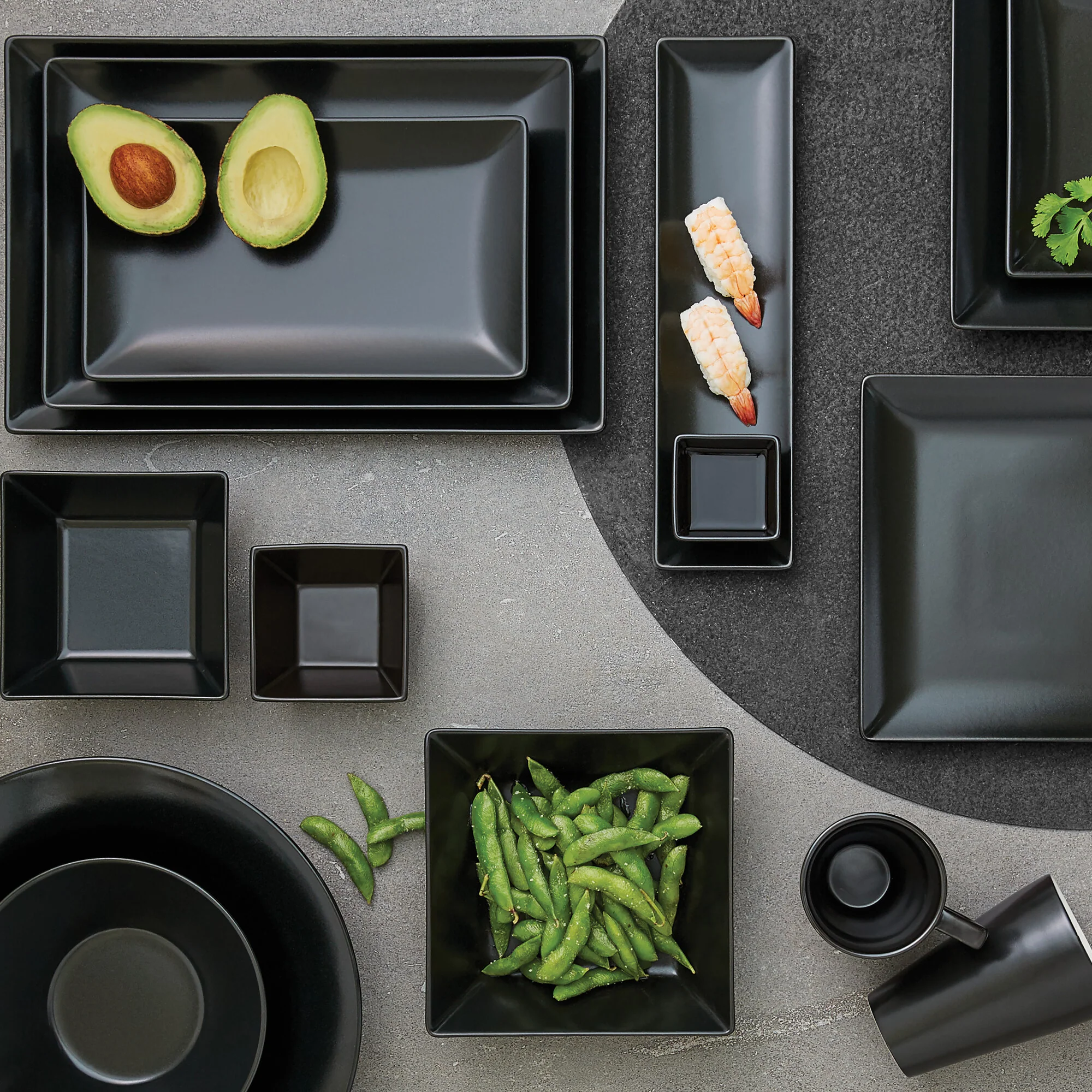 Quadro rektangulært fad 8 cm | Sort - Image 3