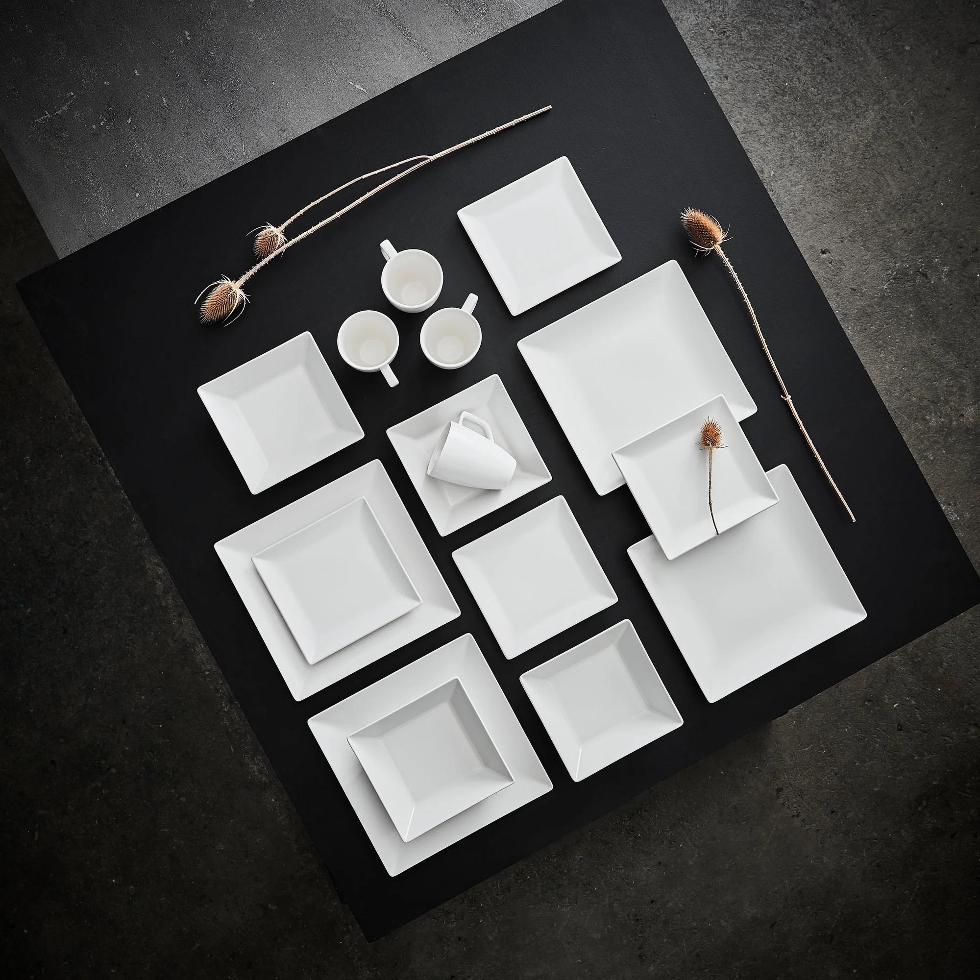 Quadro tallerken 26 cm | Hvid - Image 3