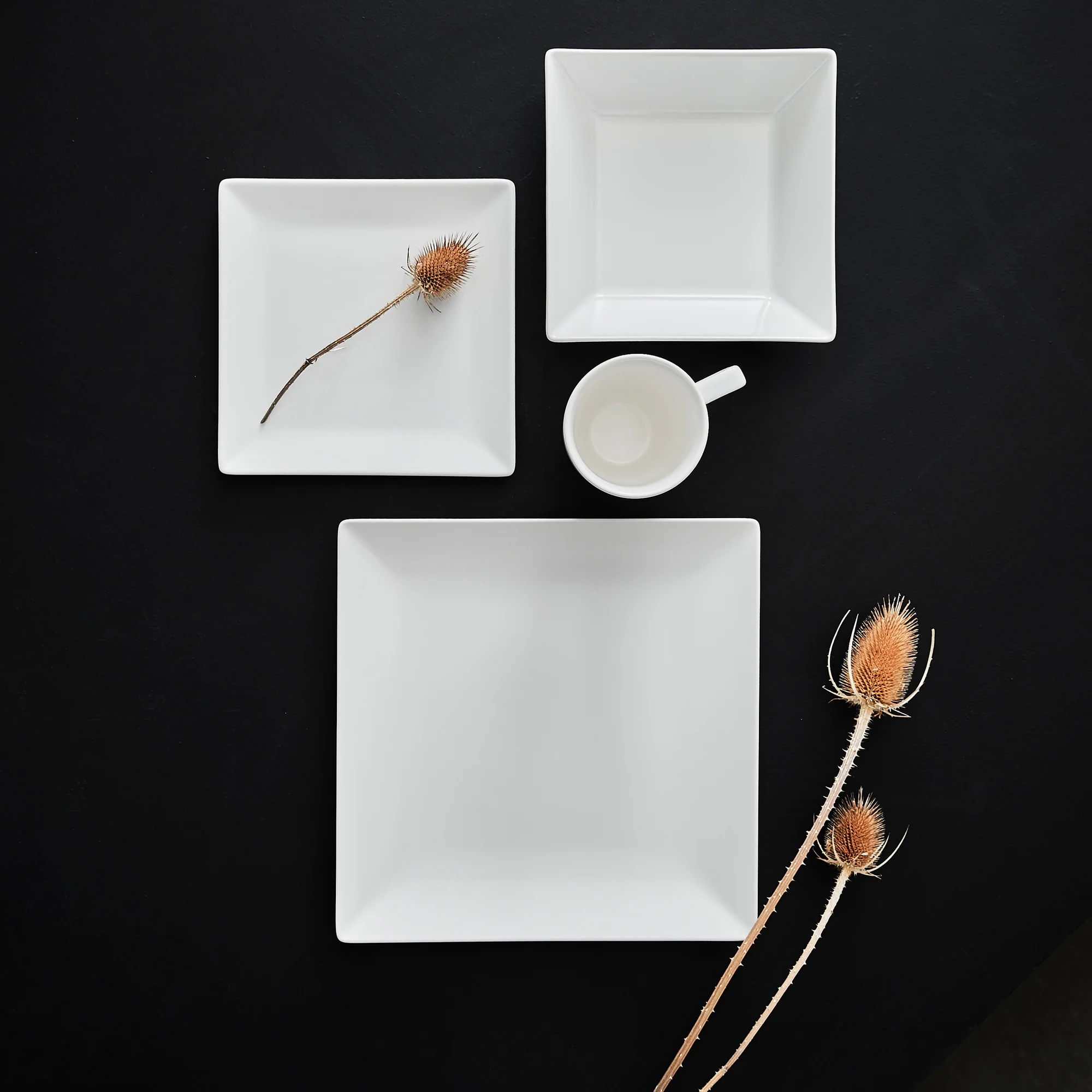 Quadro tallerken 4 stk. 18 cm | Hvid - Image 2