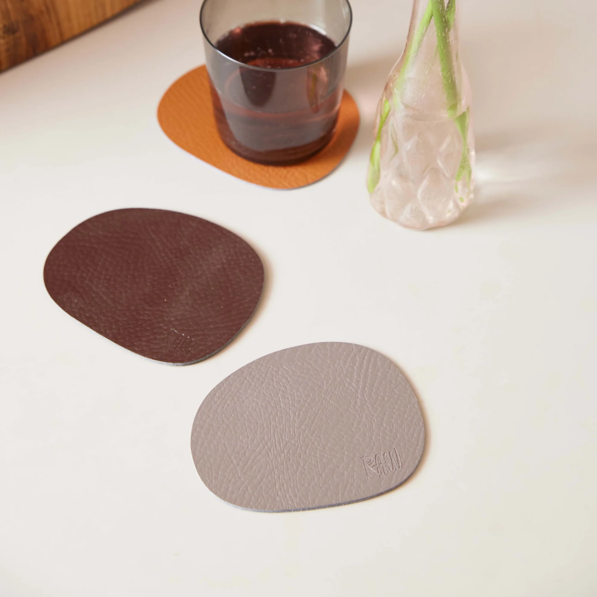 RAW Buffalo coasters 6 stk. | Dusty Rose - Image 3