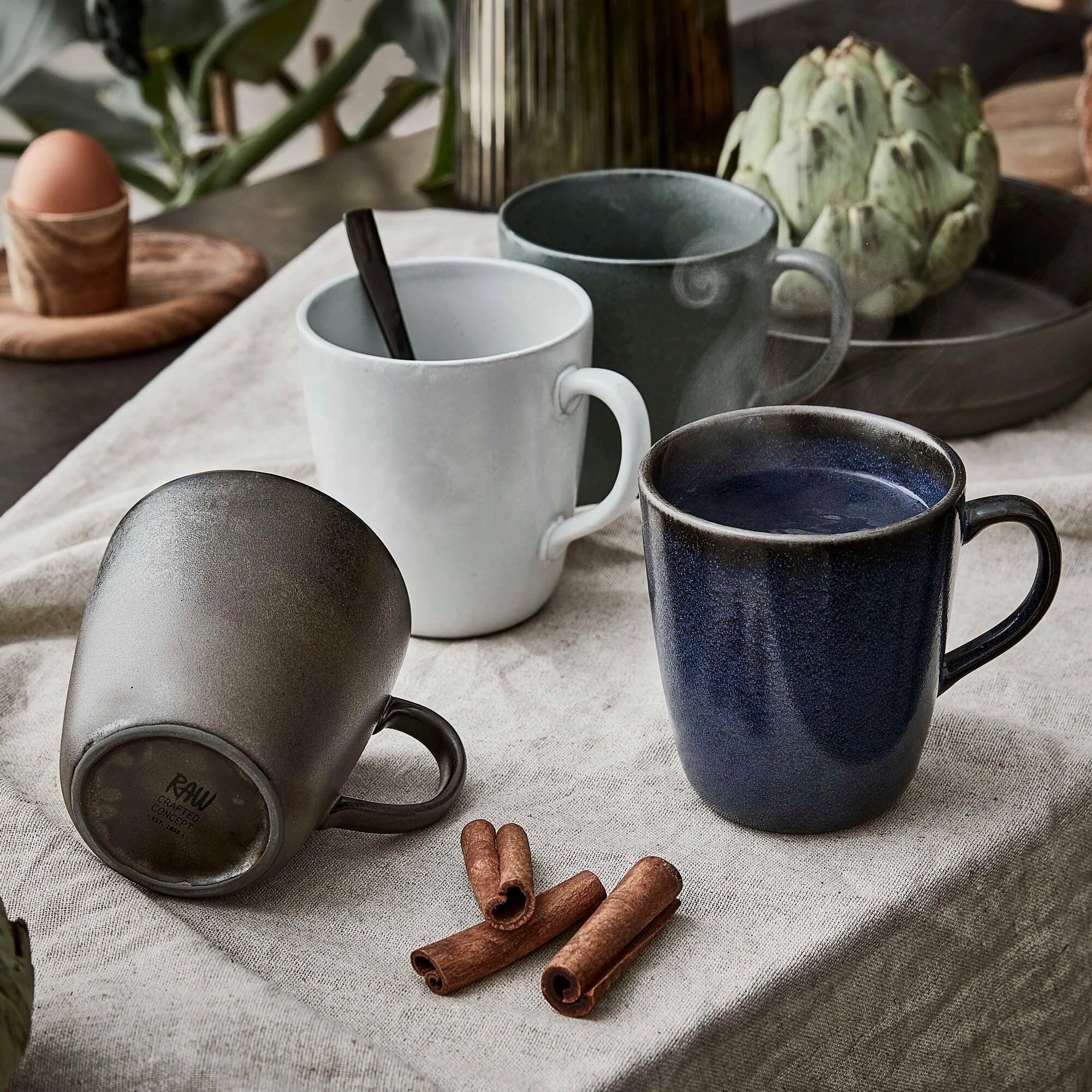 RAW krus med hank 4 stk. | Metallic Brown - Image 4