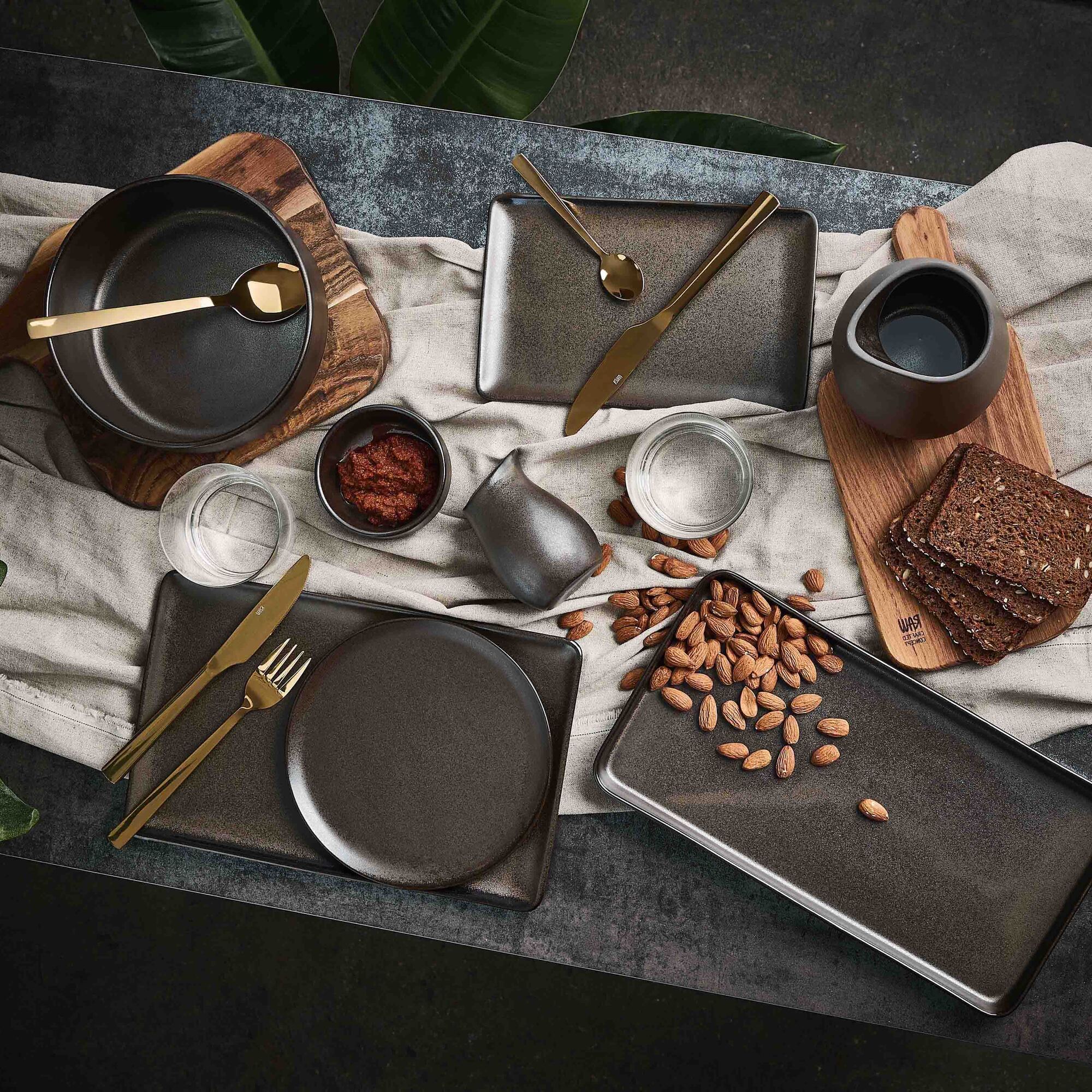 RAW rektangulær frokosttallerken | Metallic Brown - Image 2