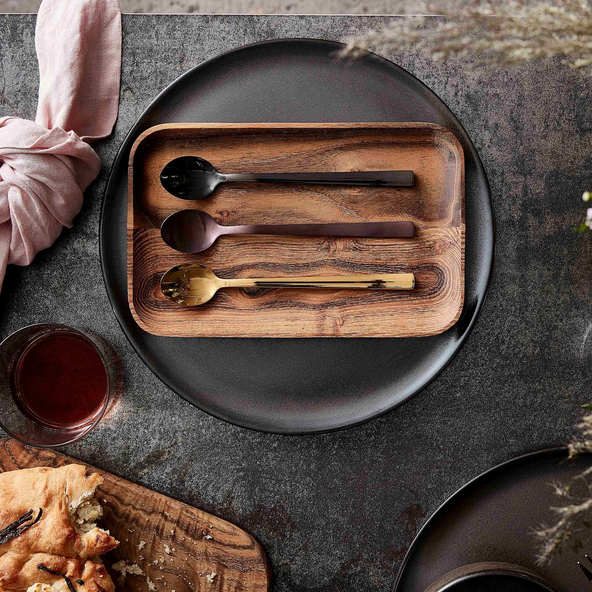 RAW Teak rektangulær frokosttallerken | Natural - Image 5