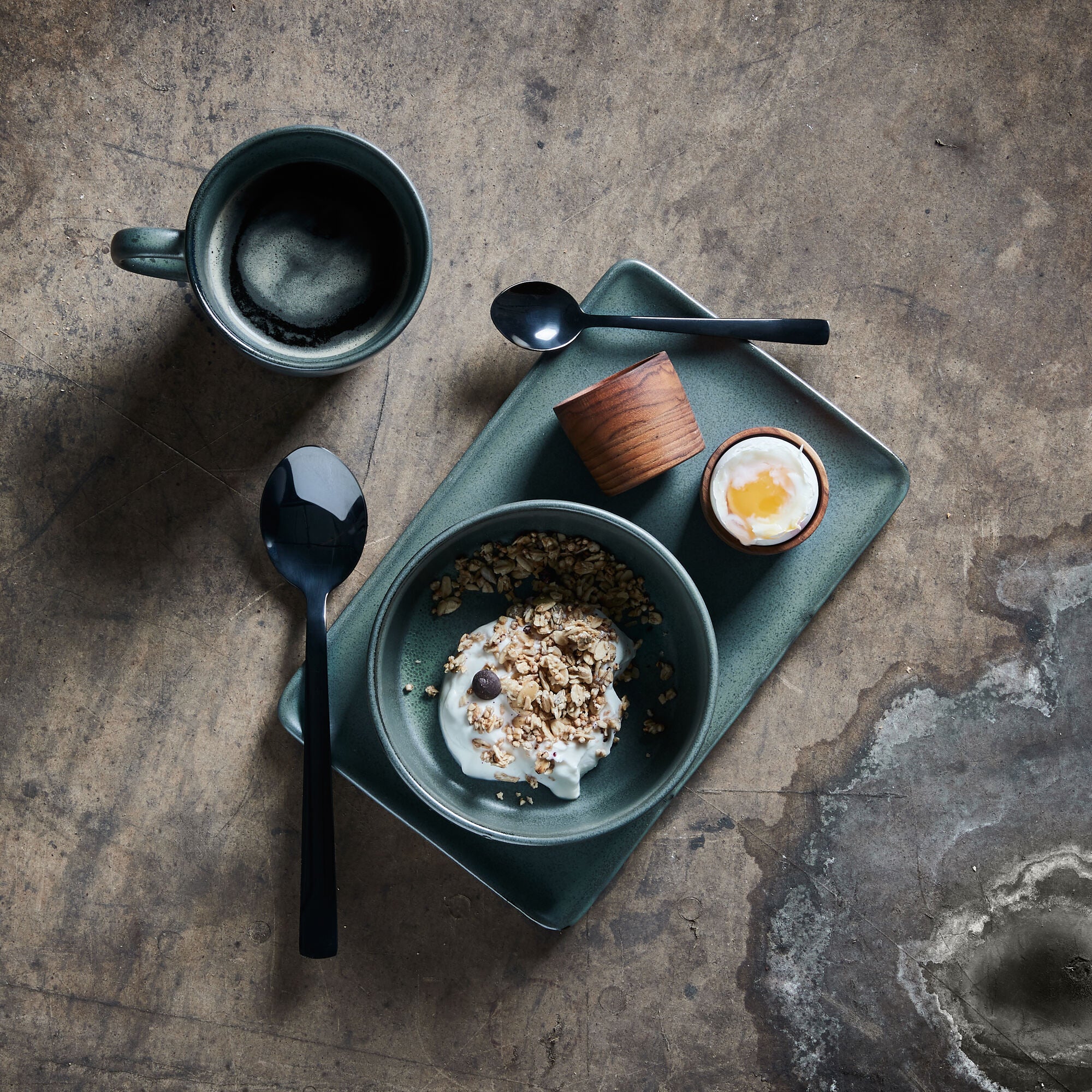 RAW rektangulær frokosttallerken | Northern Green - Image 4