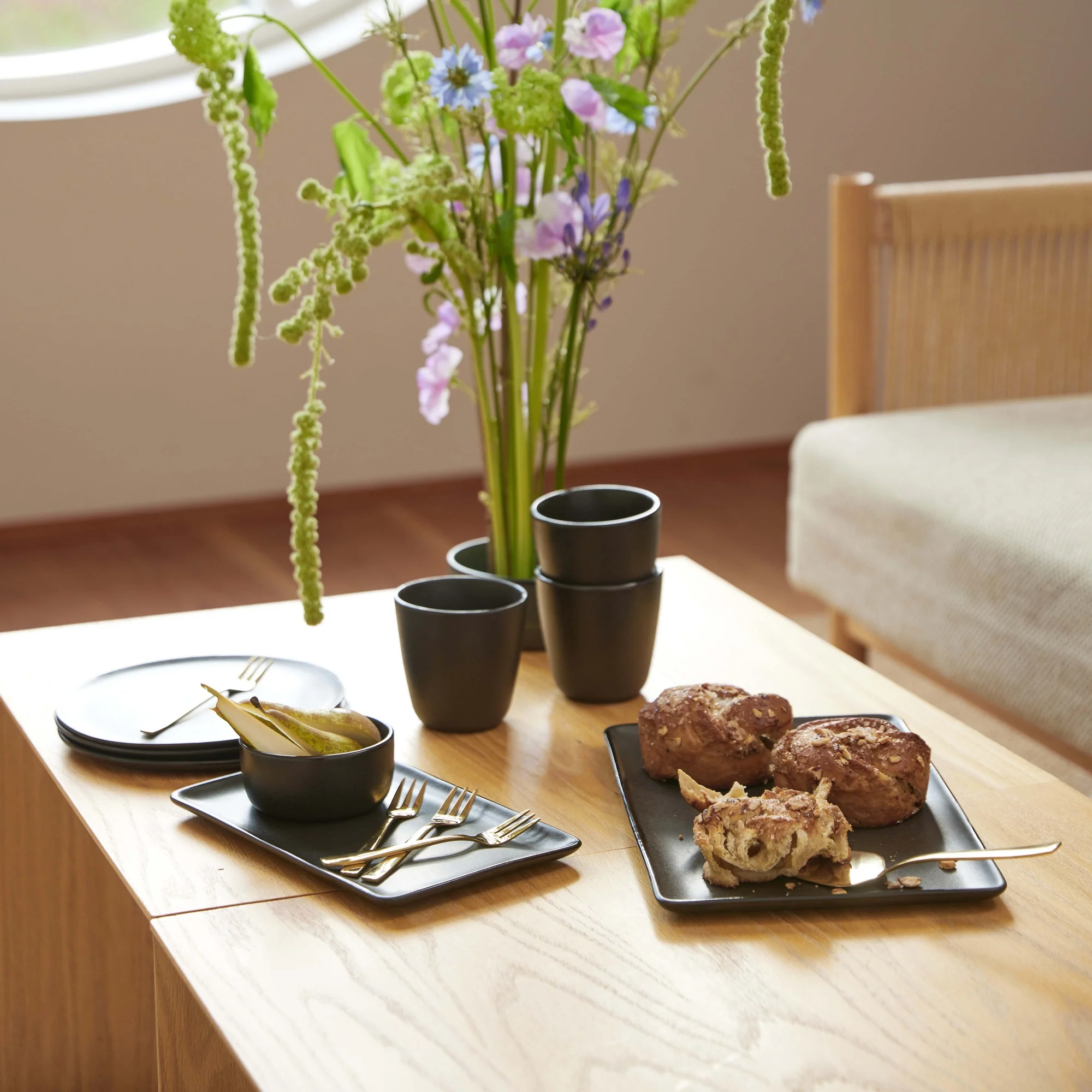 RAW rektangulær middagstallerken | Titanium Black - Image 3