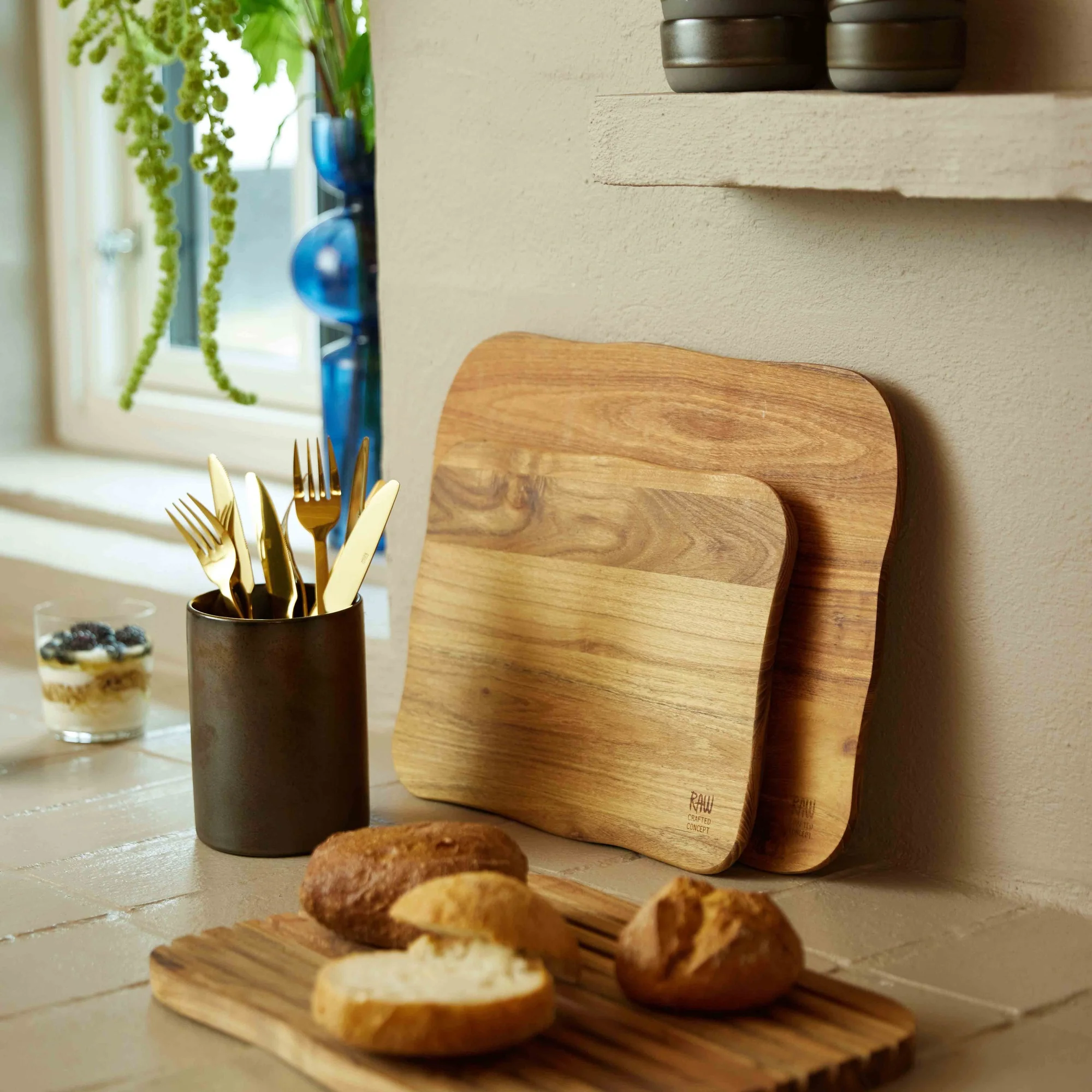 RAW Teak skærebræt 40 x 30 cm | Natural - Image 3
