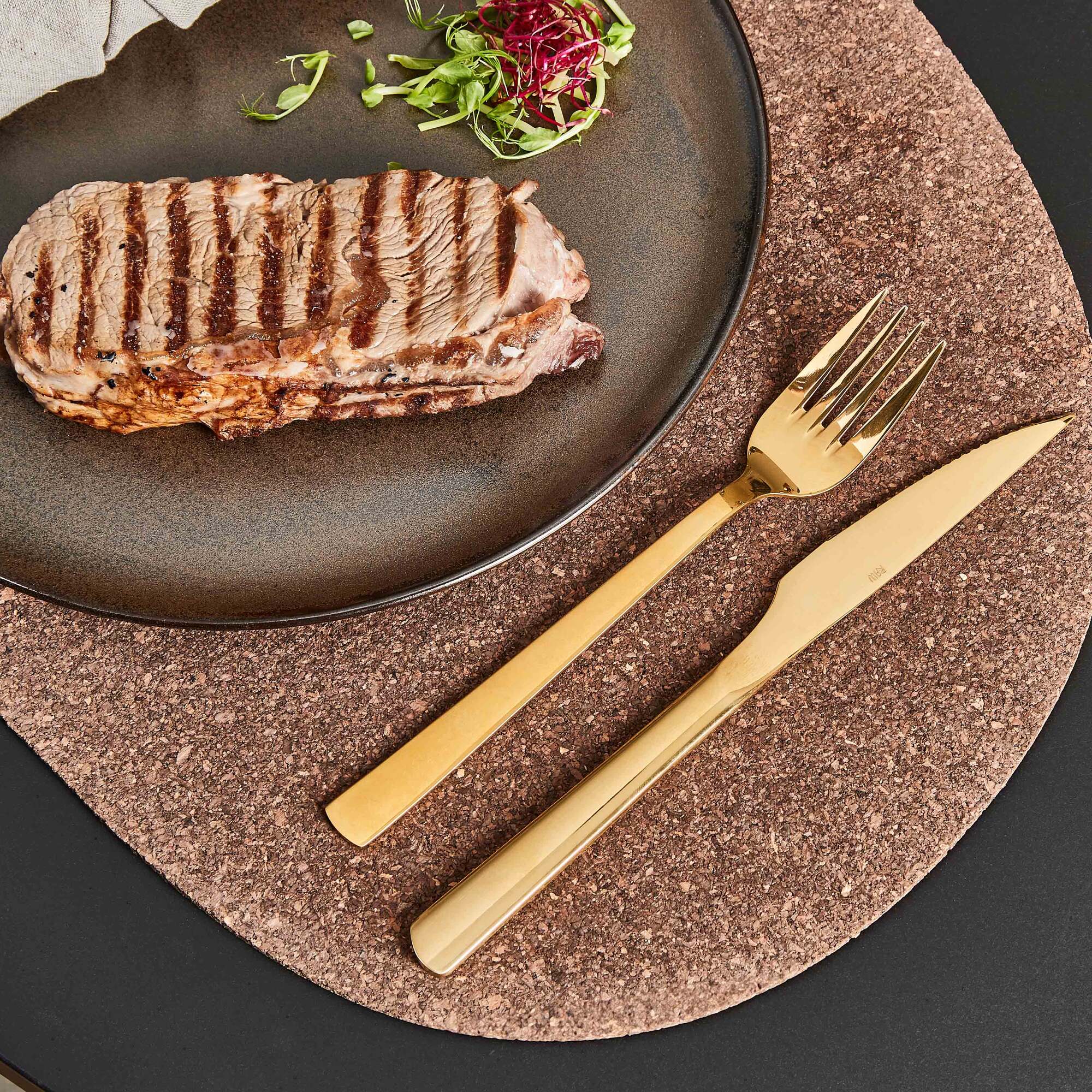 RAW steaksæt 8 dele | Guld - Image 2