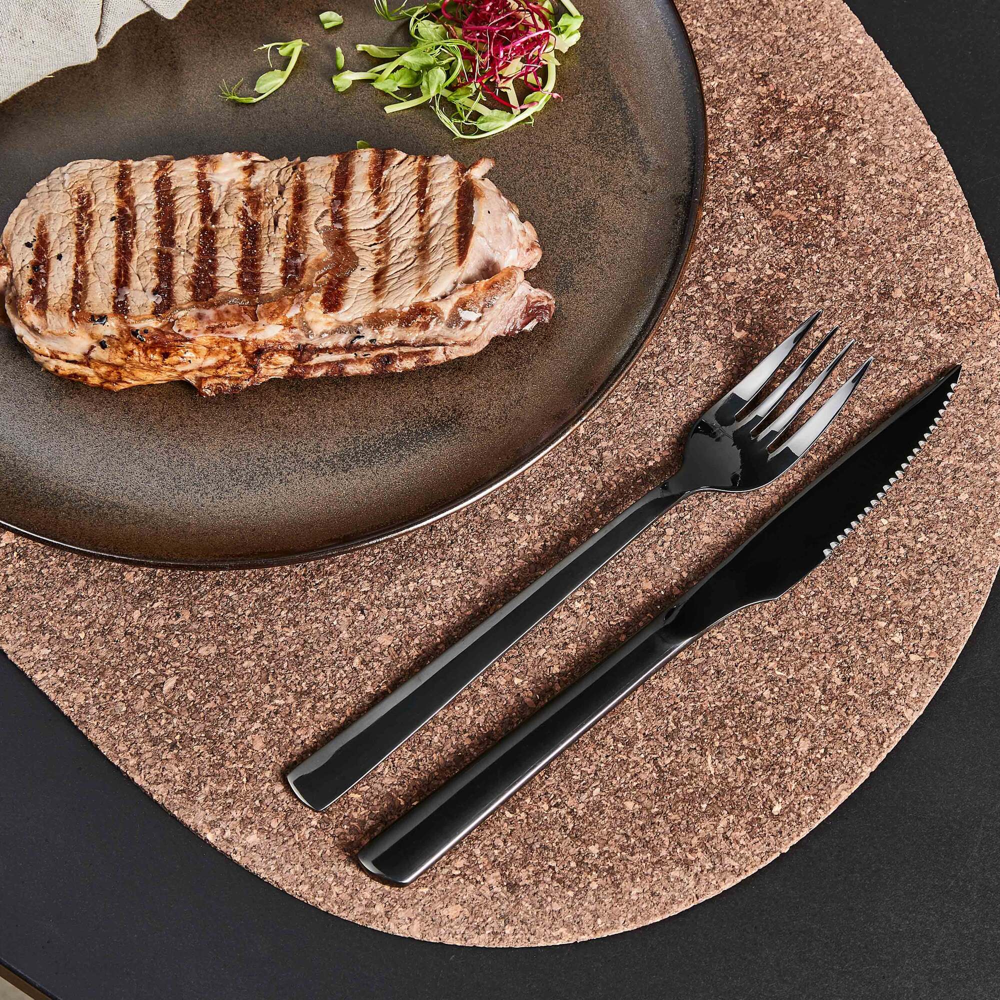 RAW steaksæt 8 dele | Blank Sort - Image 2