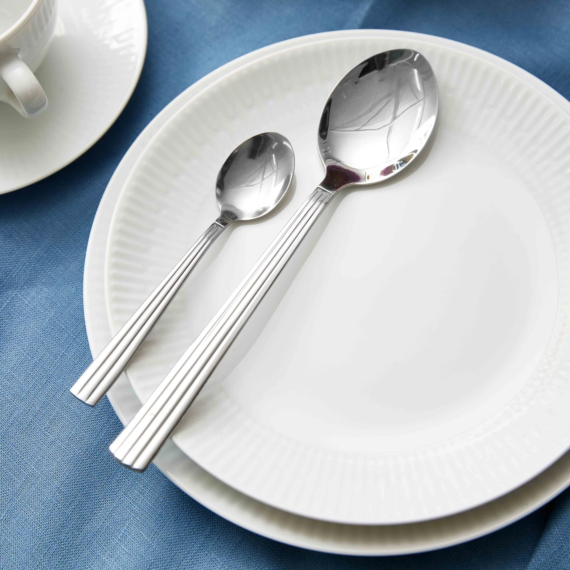 Relief frokosttallerken 4 stk. | Hvid - Image 3
