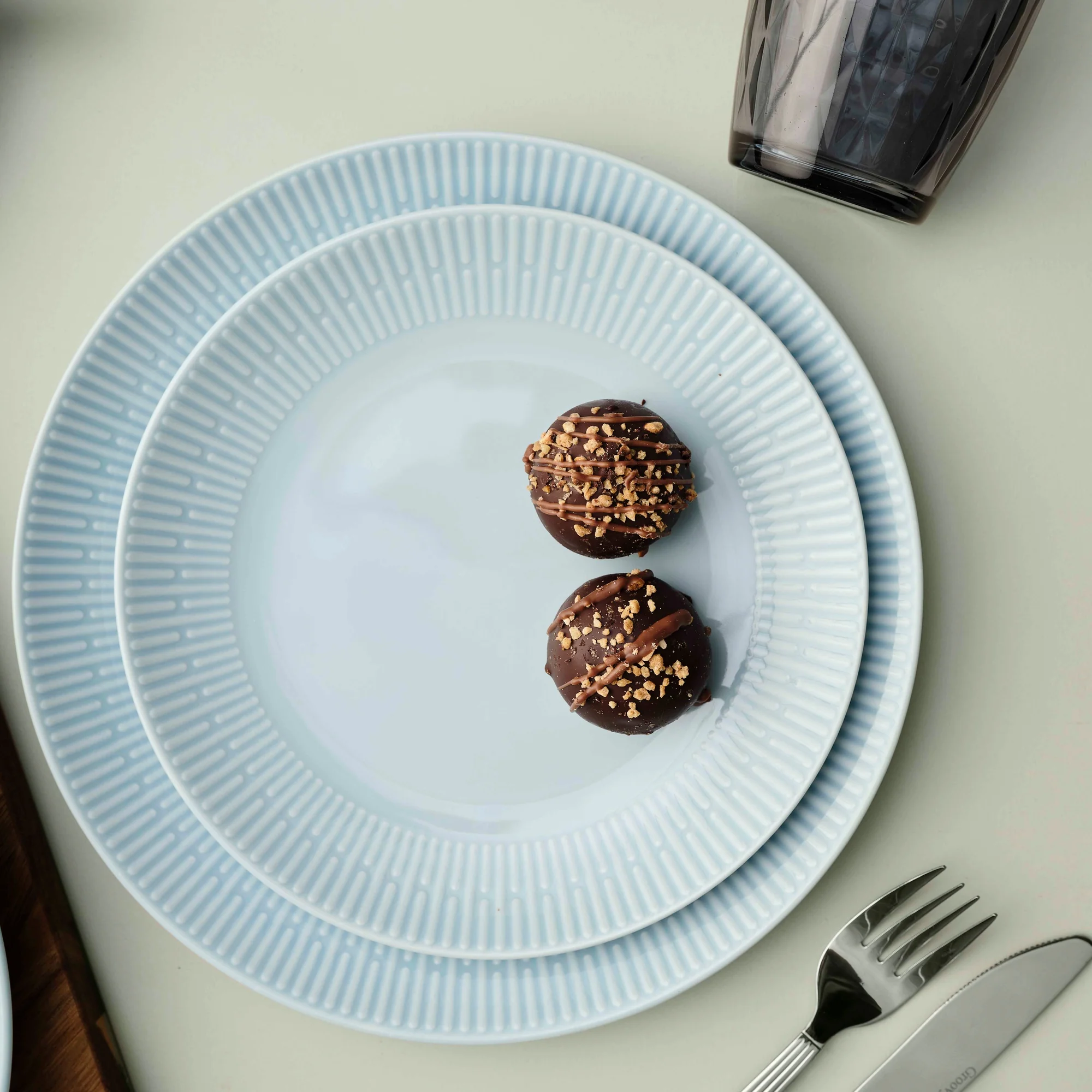 Relief frokosttallerken | Light Blue - Image 2