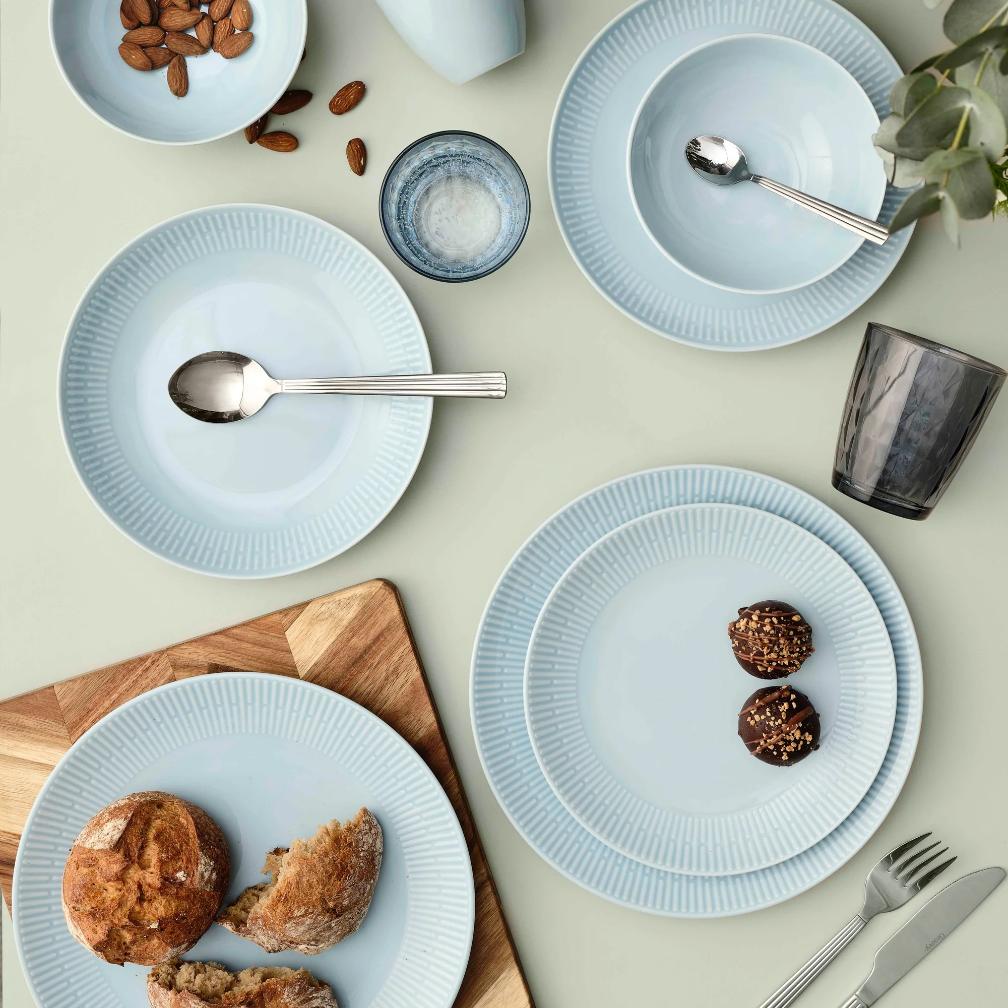 Relief frokosttallerken | Light Blue - Image 3